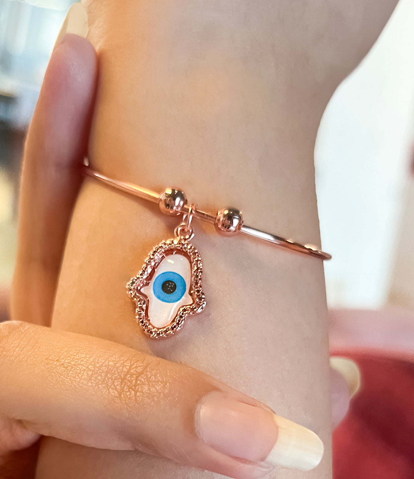 Evil Eye Hamsa Golden Bracelet