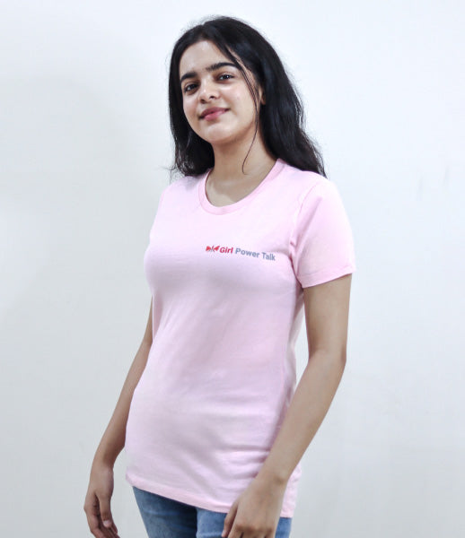 Girl Power Talk-Small || Round Neck T-shirts